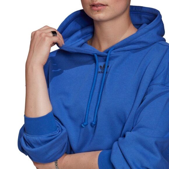 NWT ADIDAS ORIGINALS CROPPED HOODIE BOLD BLUE SZ M - Picture 3 of 4
